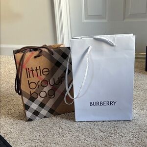 Burberry shopping bag 2 pc bundle